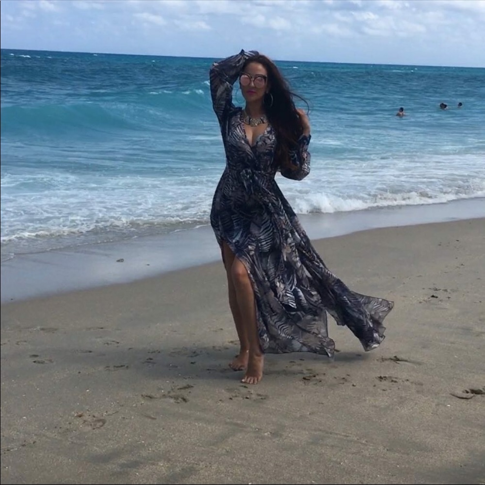 Floral Chiffon Maxi Dress - Picture 7 of 8